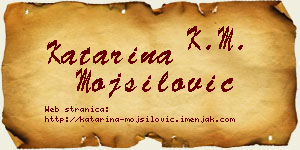 Katarina Mojsilović vizit kartica
